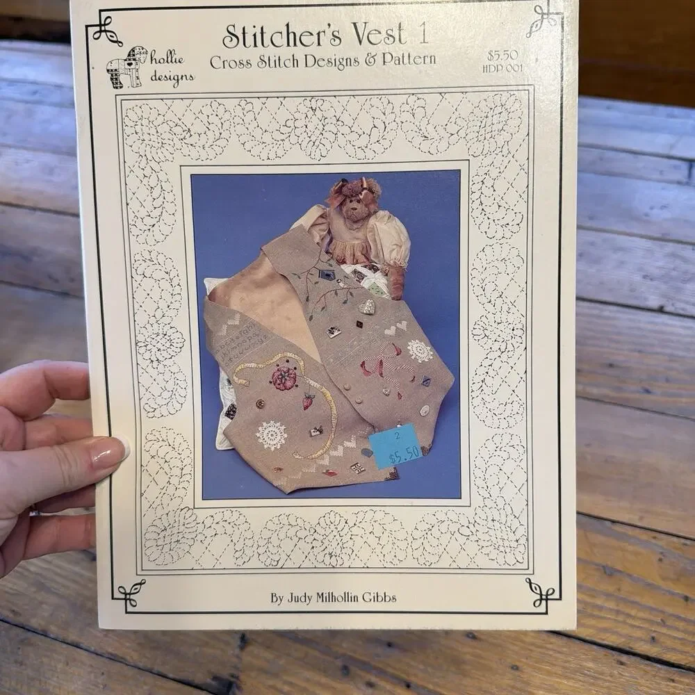 Vintage Stitcher’s Vest Cross Stitch Pattern Judy Milhollin Gibbs Hollie Designs